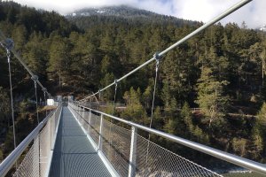 Neue Hängebrücke in Forchach
